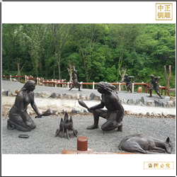 馬壩人景觀銅雕塑制作